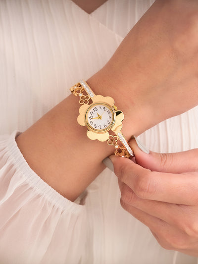 Elvaya Bloom Crystal Cuff Watch