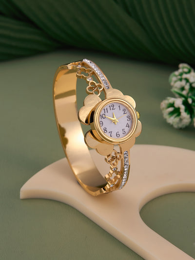 Elvaya Bloom Crystal Cuff Watch