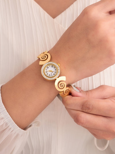 Elvaya Spiral Luxe Cuff Watch