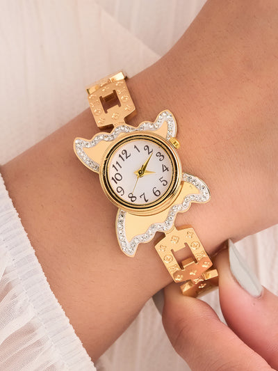 Elvaya Butterfly Crystal Cuff Watch