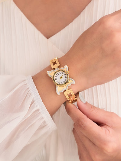 Elvaya Butterfly Crystal Cuff Watch
