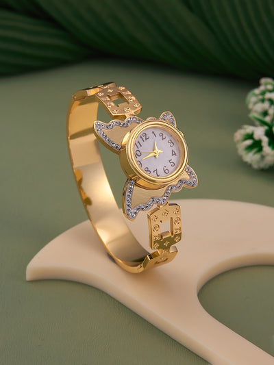 Elvaya Butterfly Crystal Cuff Watch