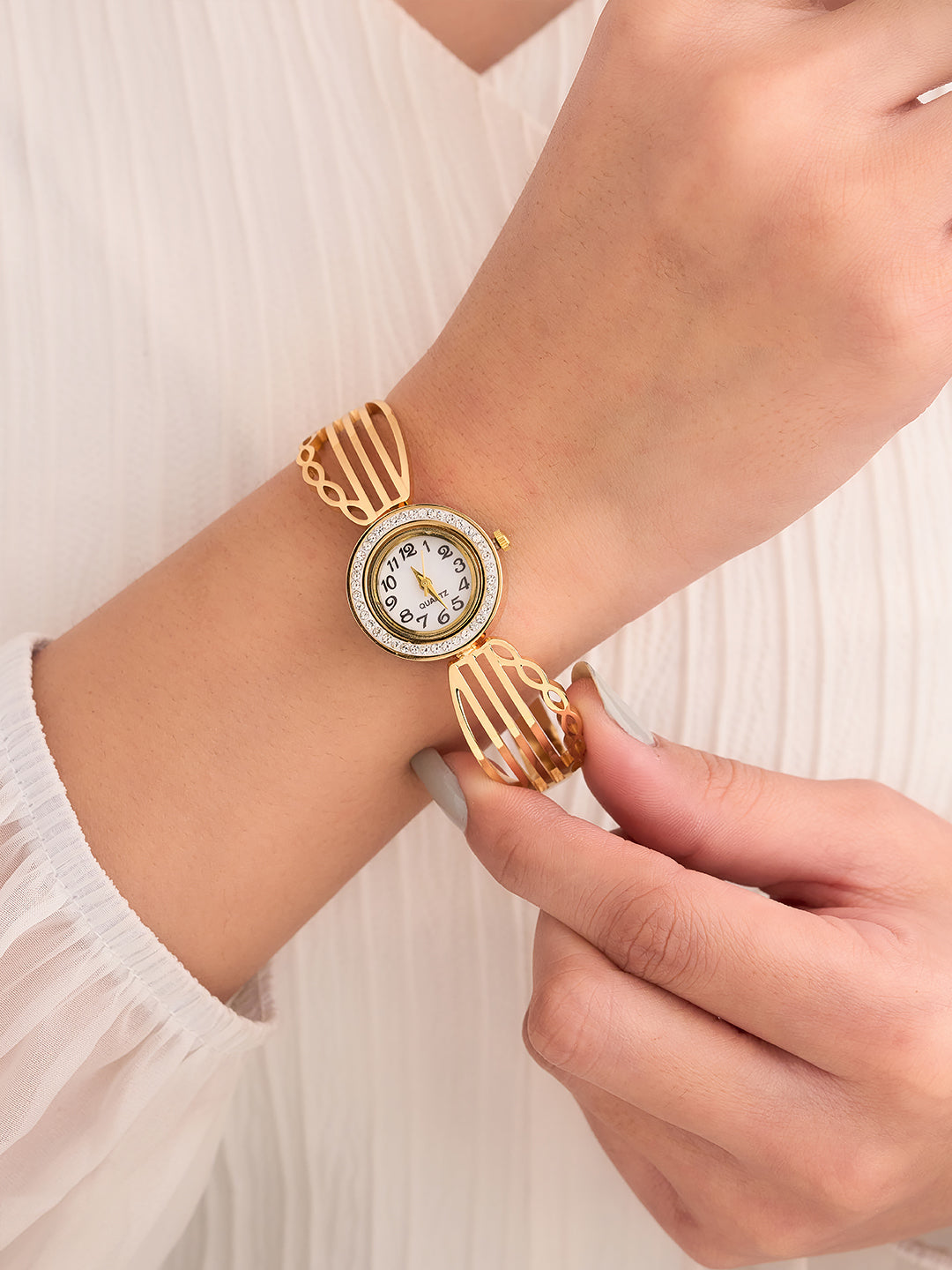 Elvaya Ribbon Luxe Cuff Watch