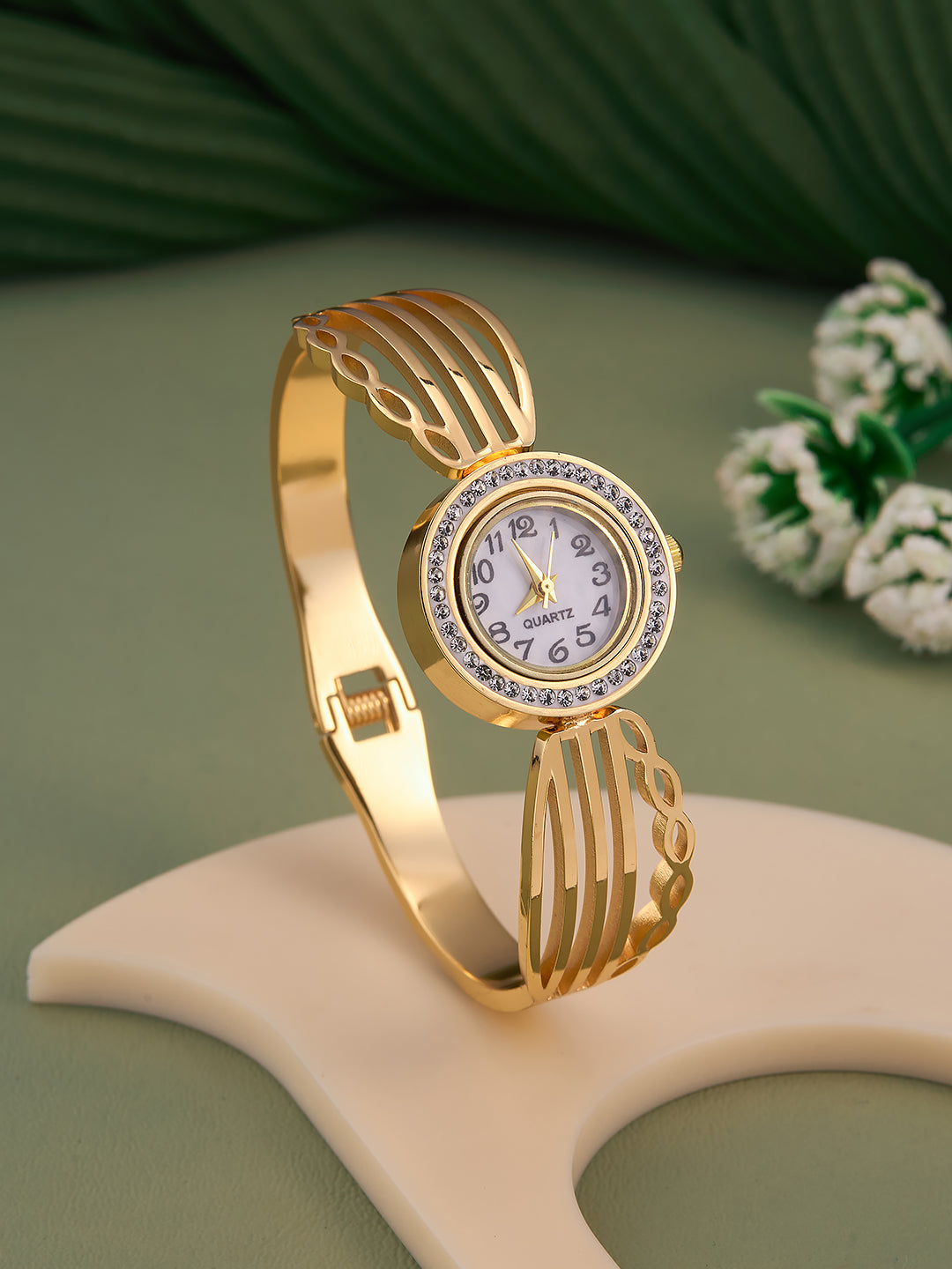 Elvaya Ribbon Luxe Cuff Watch