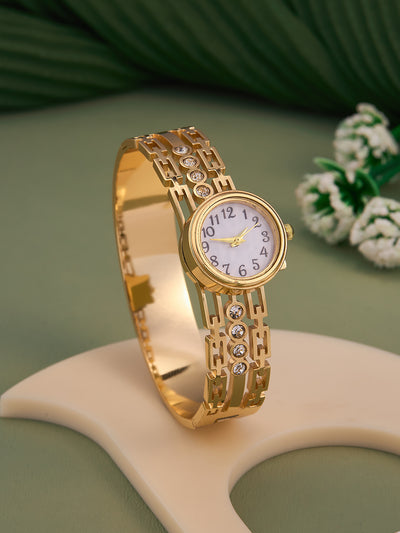 Elvaya Crystal Link Cuff Watch