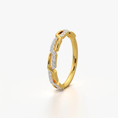 Elara Hexa Link CZ Ring