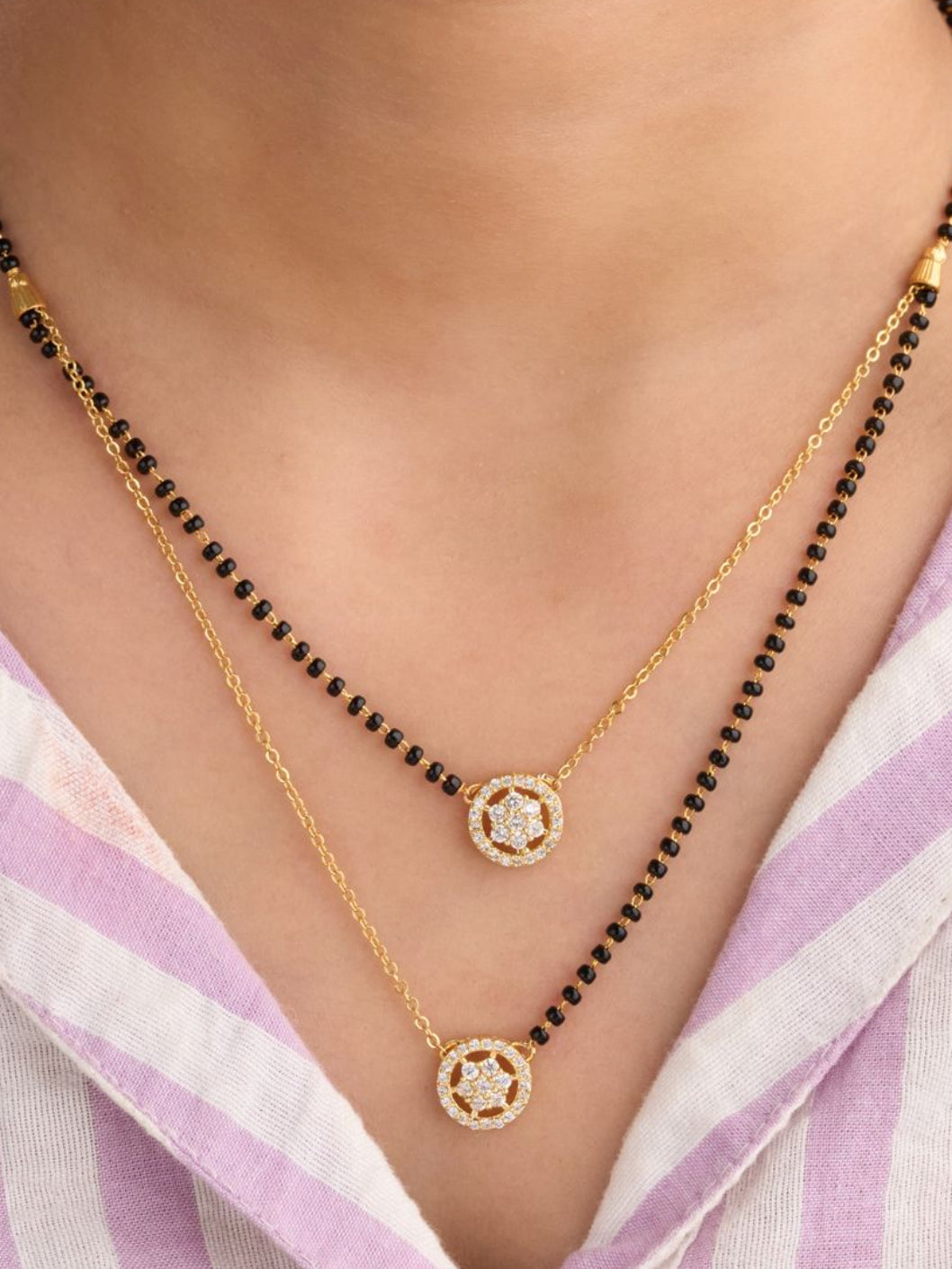 Serina Twin Halo Mangalsutra