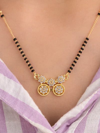 Elaris Floral Twin-Drop Mangalsutra