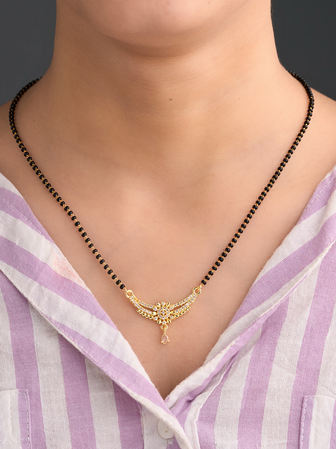 Virella Floral Crescent Mangalsutra