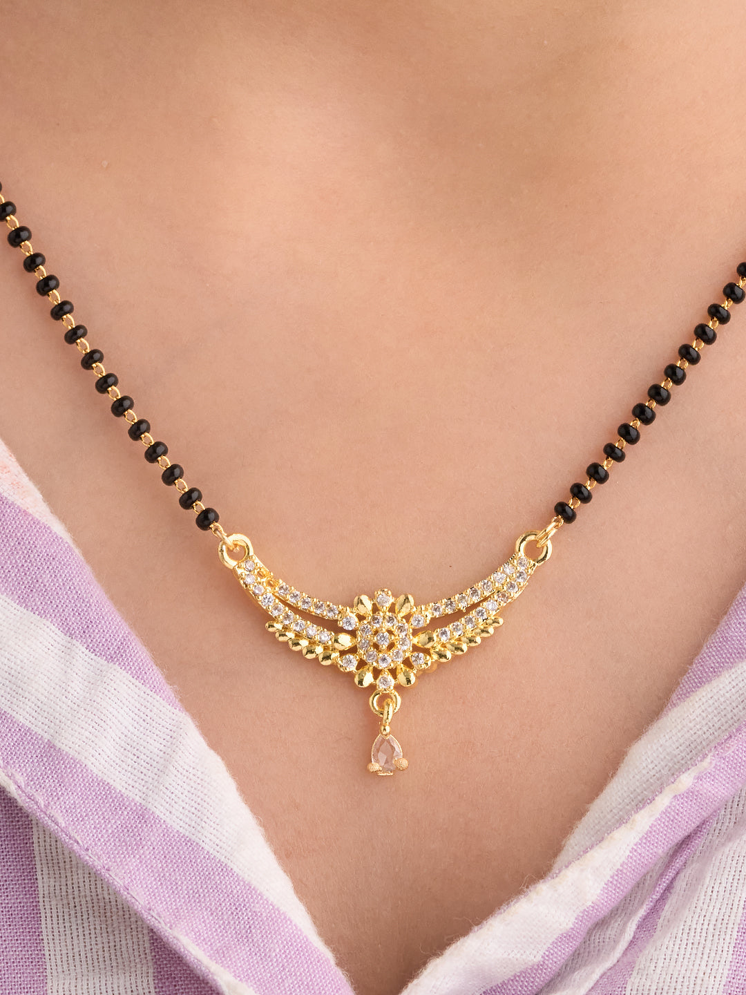 Virella Floral Crescent Mangalsutra